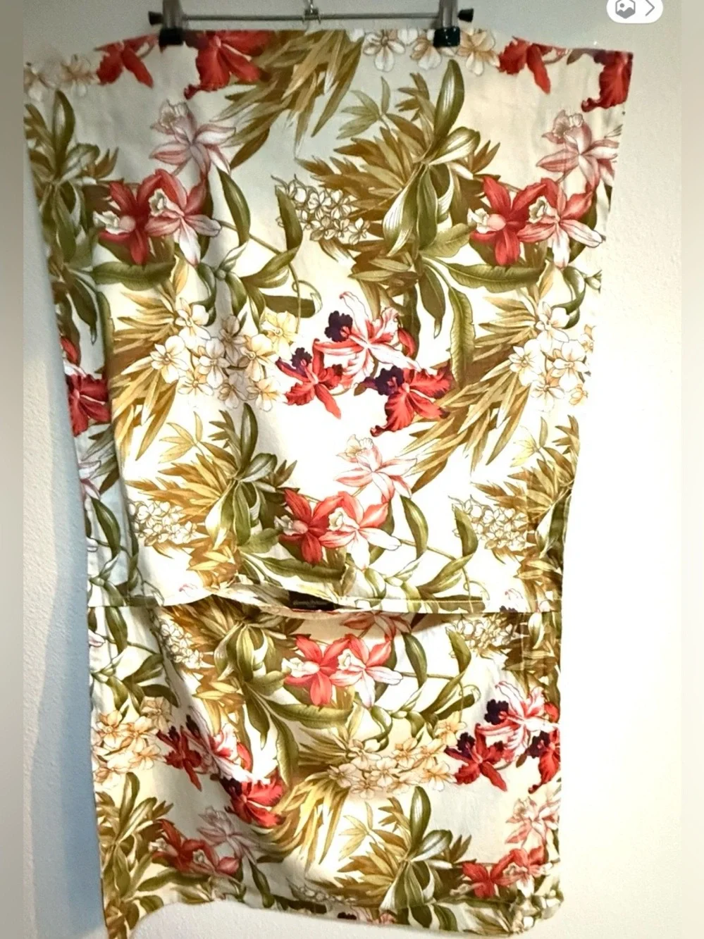 Tommy Bahama King Floral Print Pillow Sham Tropical Hawaiian Beachy